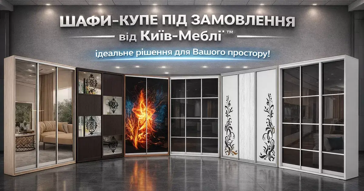 Стандартные готовые шкафы-купе Киев-Мебель™ Купить стандартный готовый шкаф купе в Киеве