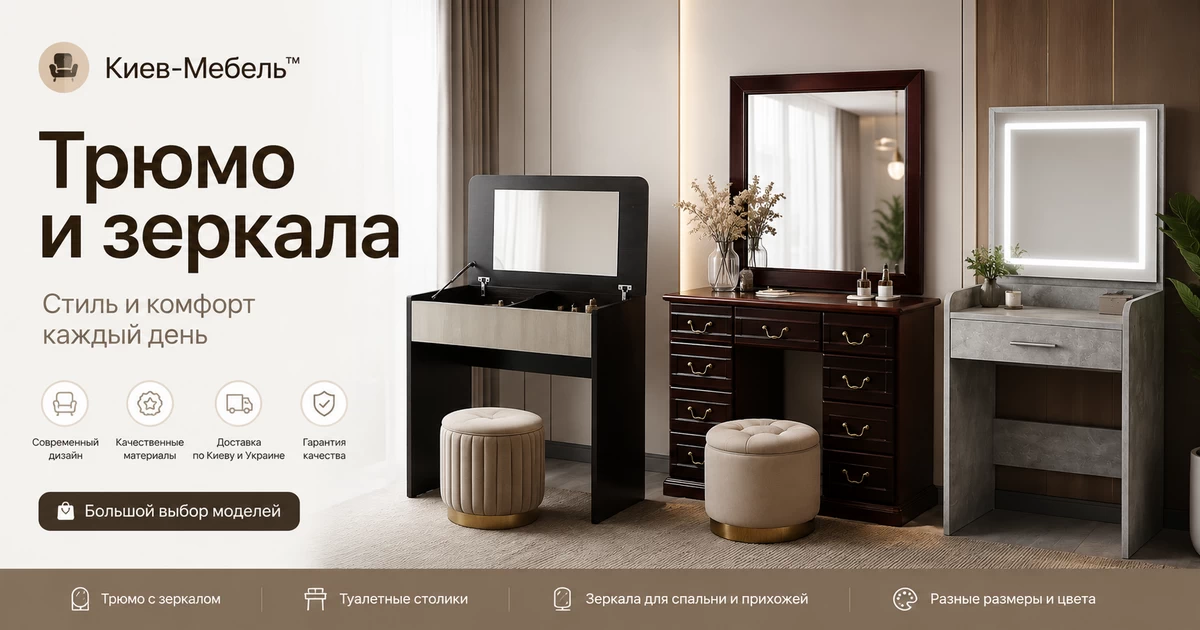 Каталог трюмо и зеркала интернет-магазина мебели Киев-Мебель™