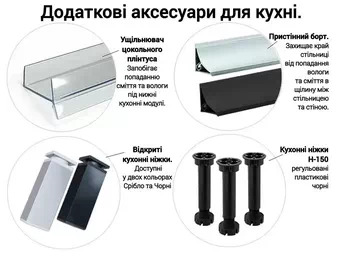 Комплектующие для кухонной мебели Вип-Мастер Аксесуары ножки и ручки для кухни Вип-Мастер