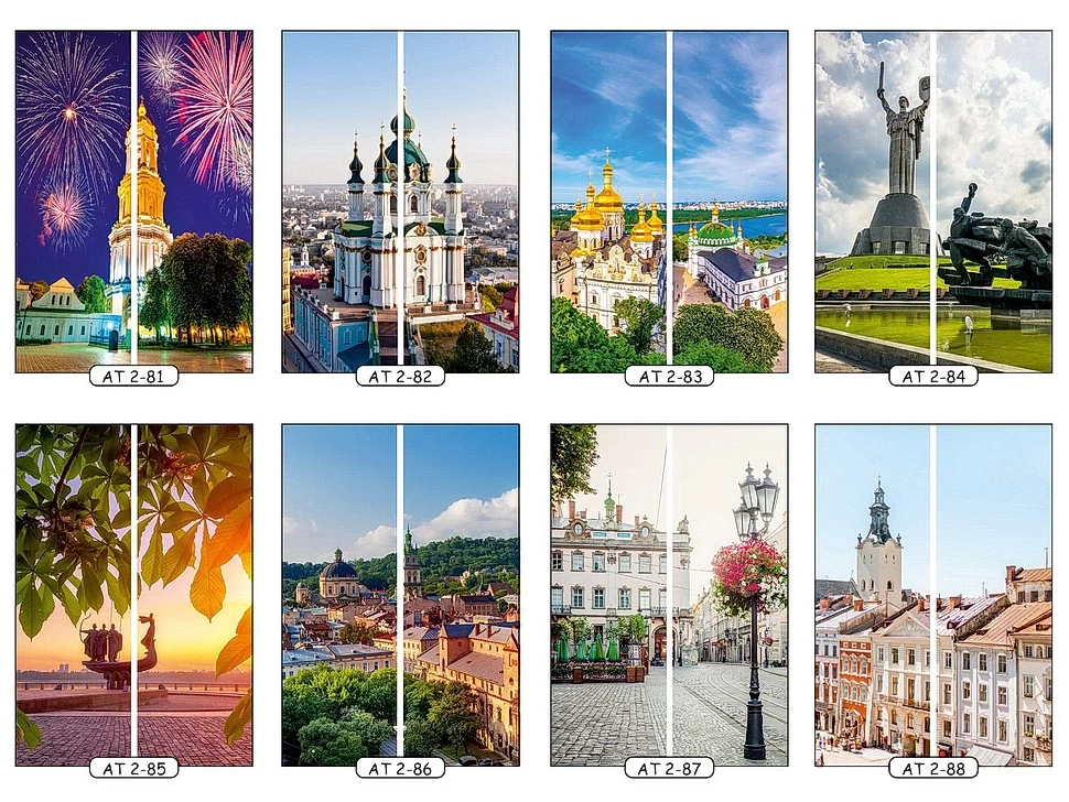 Фотопечать для шкафа-купе 2 двери - достопримечательности