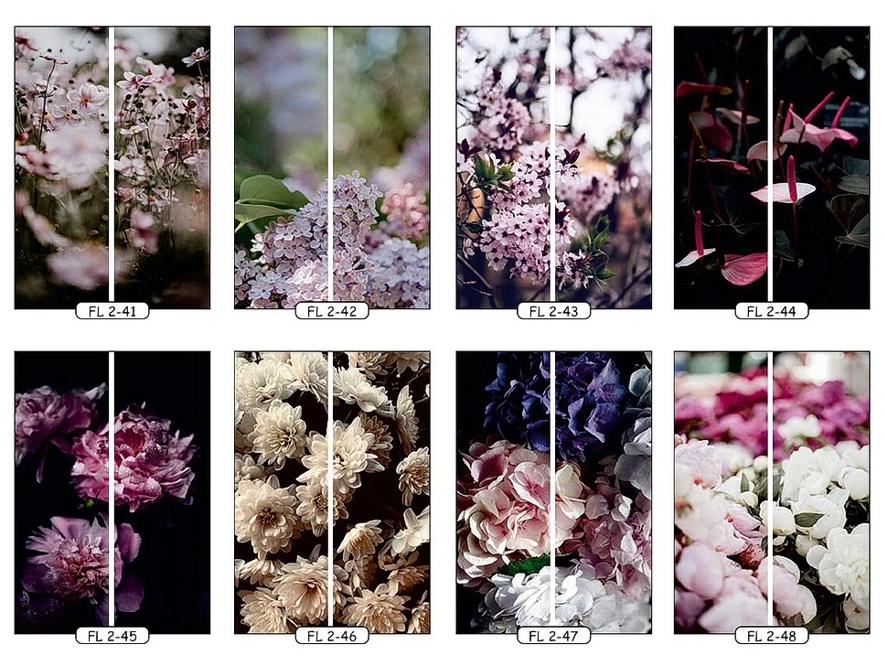 Фотопечать для шкафа-купе 2 двери - цветы вариант 2