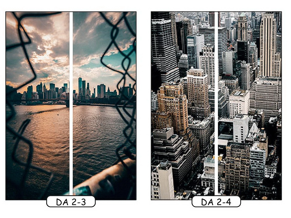 Фотопечать дневной город 2 для двухдверного шкафа-купе Феникс