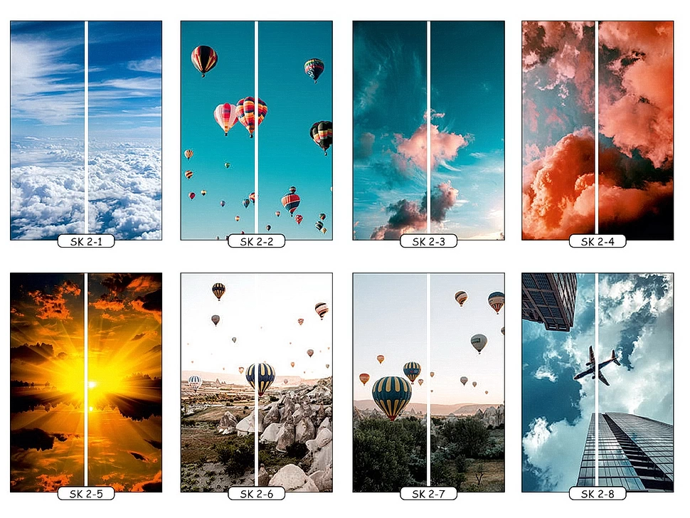 Фотопечать небо 1 для двухдверного шкафа-купе Феникс