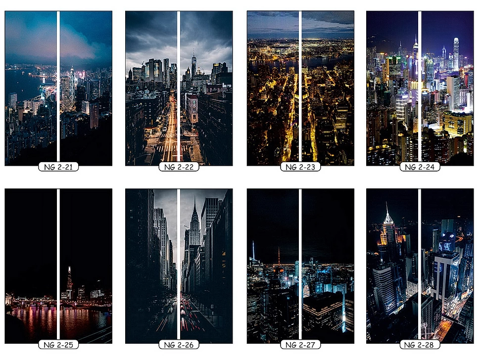 Фотопечать ночной город 5 для двухдверного шкафа-купе Феникс