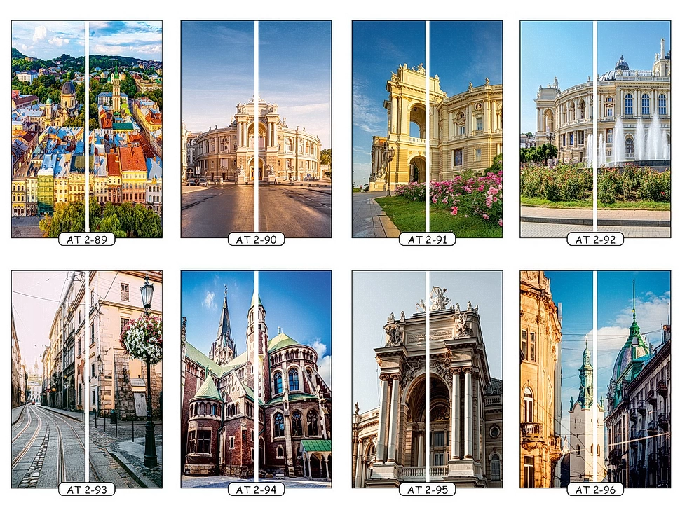 Фотопечать достопримечательности 12 для двухдверного шкафа-купе Феникс