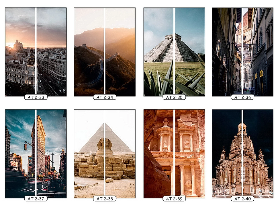 Фотопечать достопримечательности 5 для двухдверного шкафа-купе Феникс