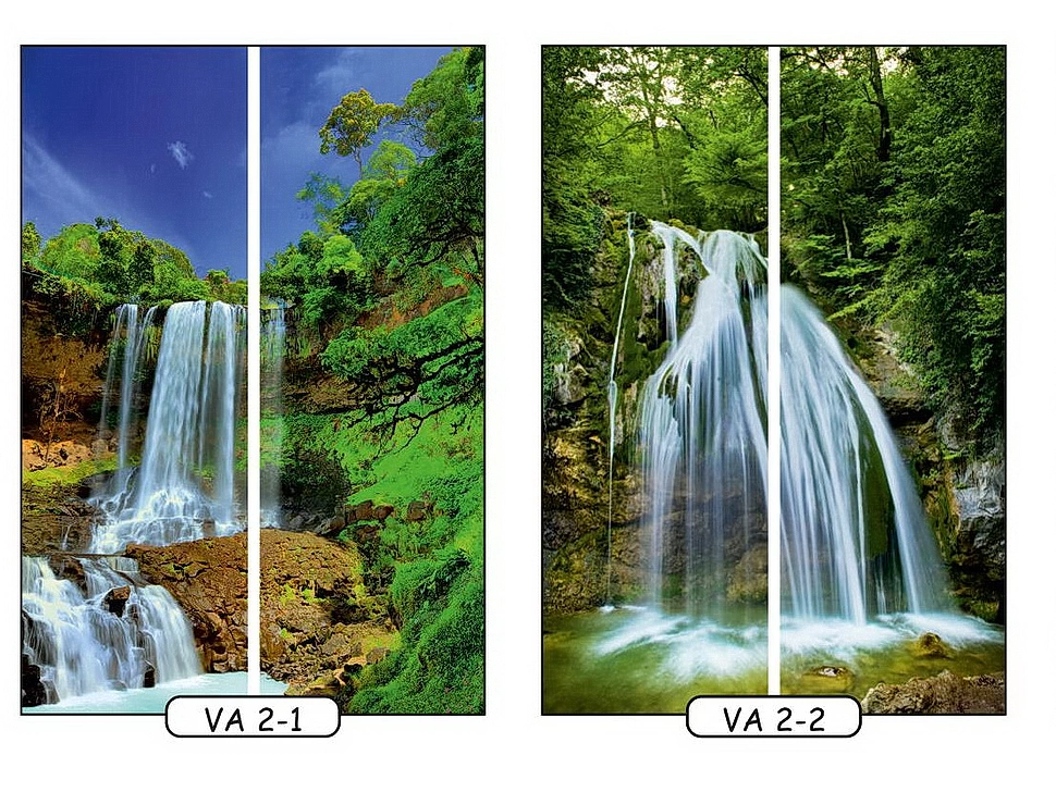 Фотопечать водопады 1 для двухдверного шкафа-купе Феникс