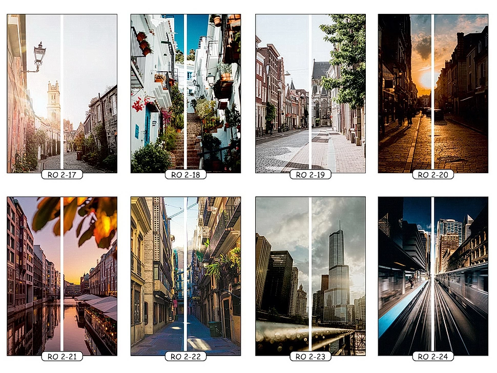 Фотопечать улицы 3 для двухдверного шкафа-купе Феникс