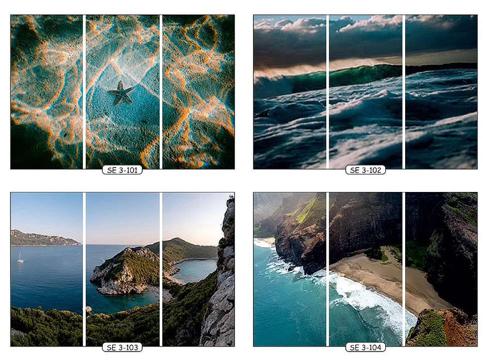 Фотопечать море 26 для трехдверного шкафа-купе Феникс