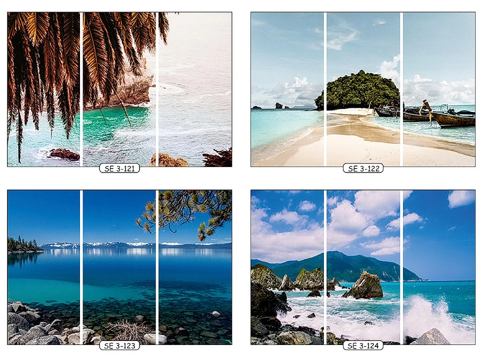 Фотопечать море 31 для трехдверного шкафа-купе Феникс