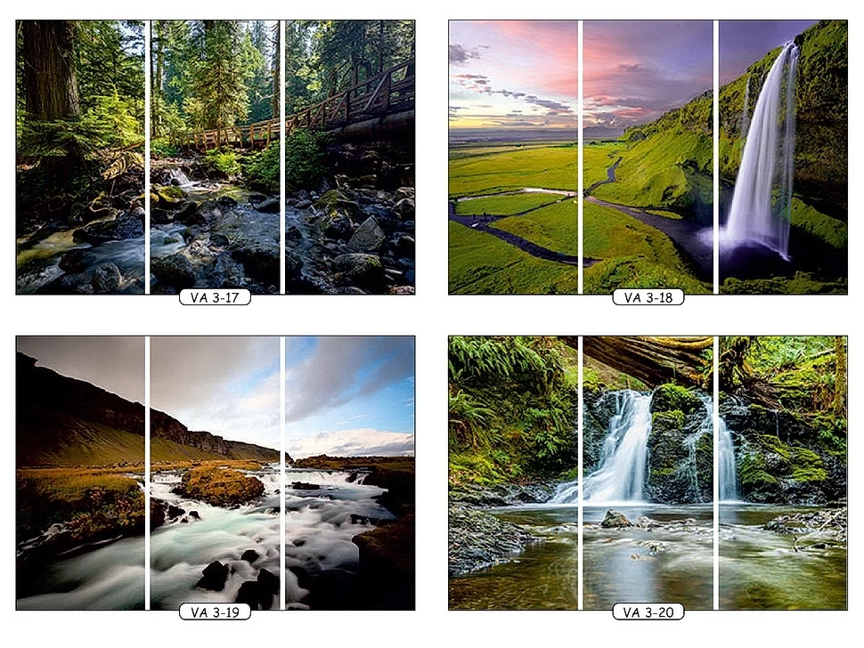 Фотопечать водопады 10 для трехдверного шкафа-купе Феникс