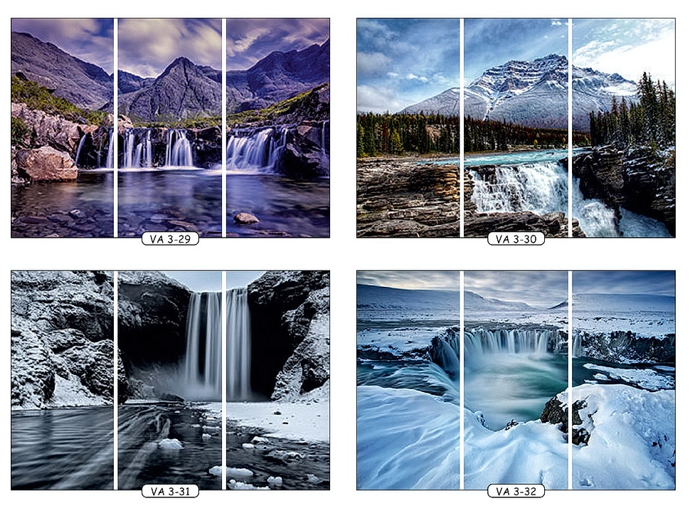 Фотопечать водопады 2 для трехдверного шкафа-купе Феникс